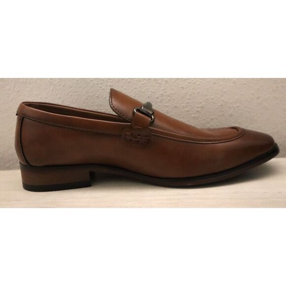 Tommy Hilfiger Men's Sz 8M Dark Natural Brown PU Leather Senner Loafers - Picture 8 of 11